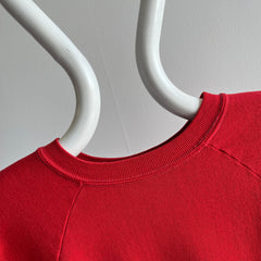 1970s Collectible Deep Red Raglan with Contrast Stitching and Shorter Short Sleeves by Sportswear