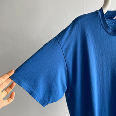 1990s Paper Thin Blank Blue 50/50 Hanes T-Shirt