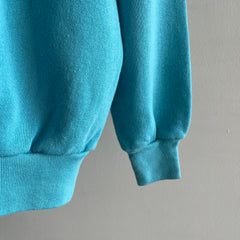 1980s Aqua Raglan Sweatshirt by Tultex