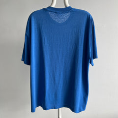 1990s Paper Thin Blank Blue 50/50 Hanes T-Shirt