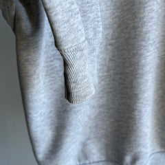 1980/90s Light Gray Medium Weight Structured Split Collar Sweatshirt