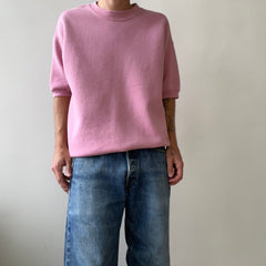 1980s/90s Pastel Pink Short Sleeve Sweatshirt