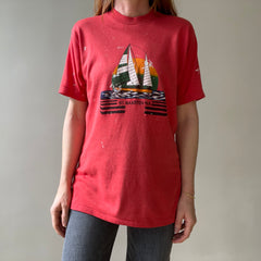 1980s Red St. Maarten N.A T Shirt