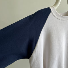 1980s Sample Sweatshirt with Sharpie and Mending Adjustments
