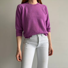 1970s Soft, Thin, Slouchy Purple Raglan