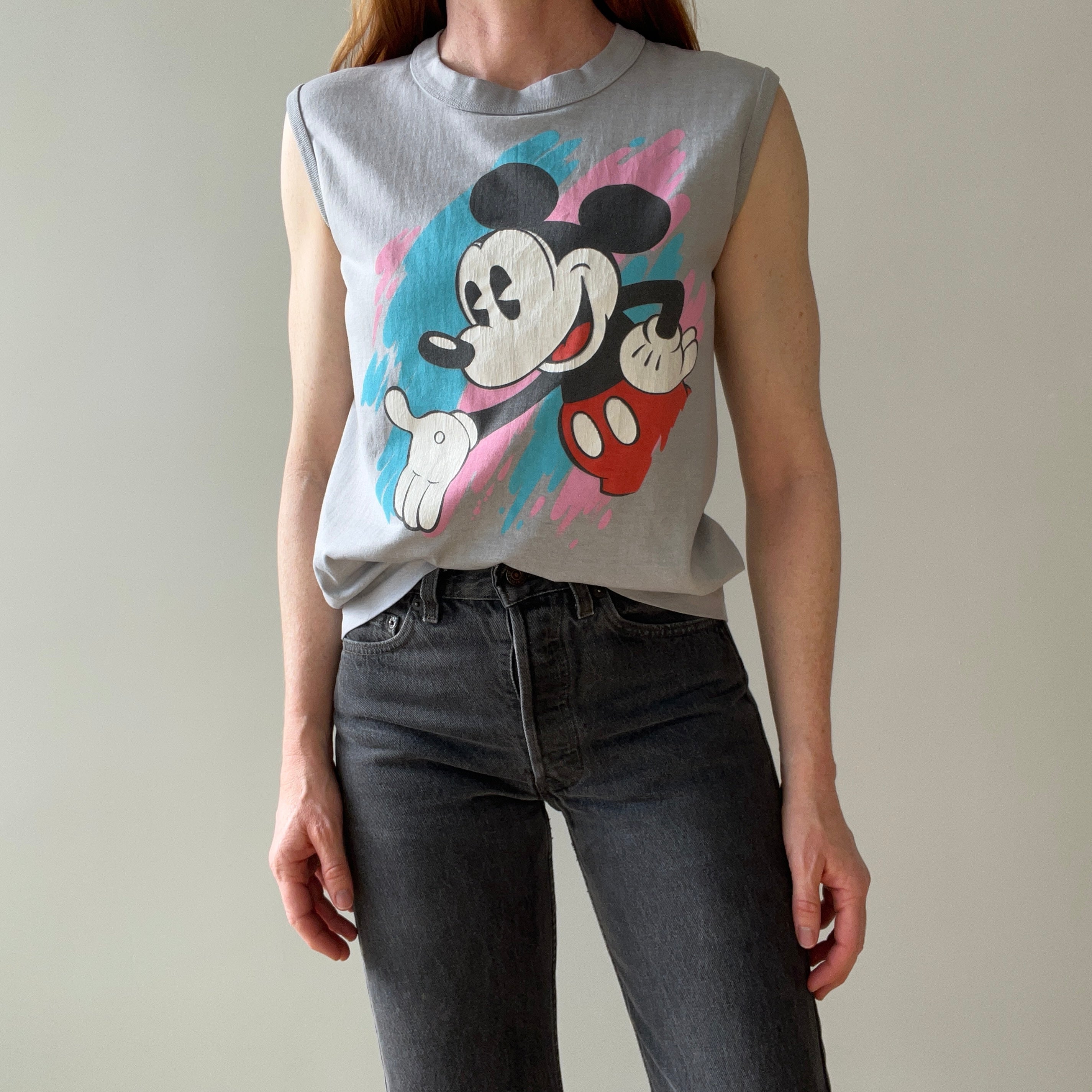 1980s CLASSIC Mickey Mouse Muscle Tank Top - RAD