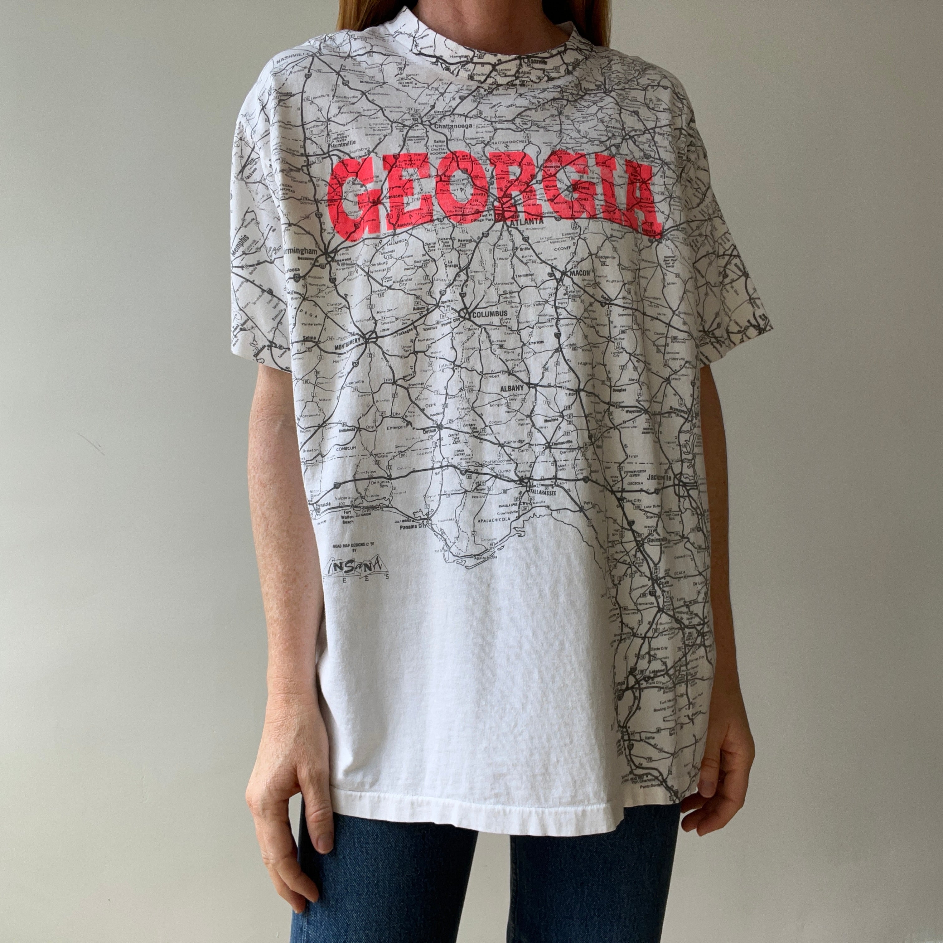 1991 All Over Print Georgia T Shirt