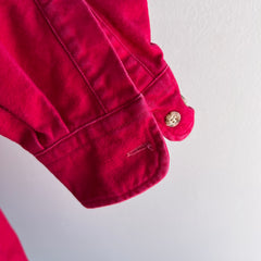 1990s Carharrtt Larger Deep Red Cotton Flannel