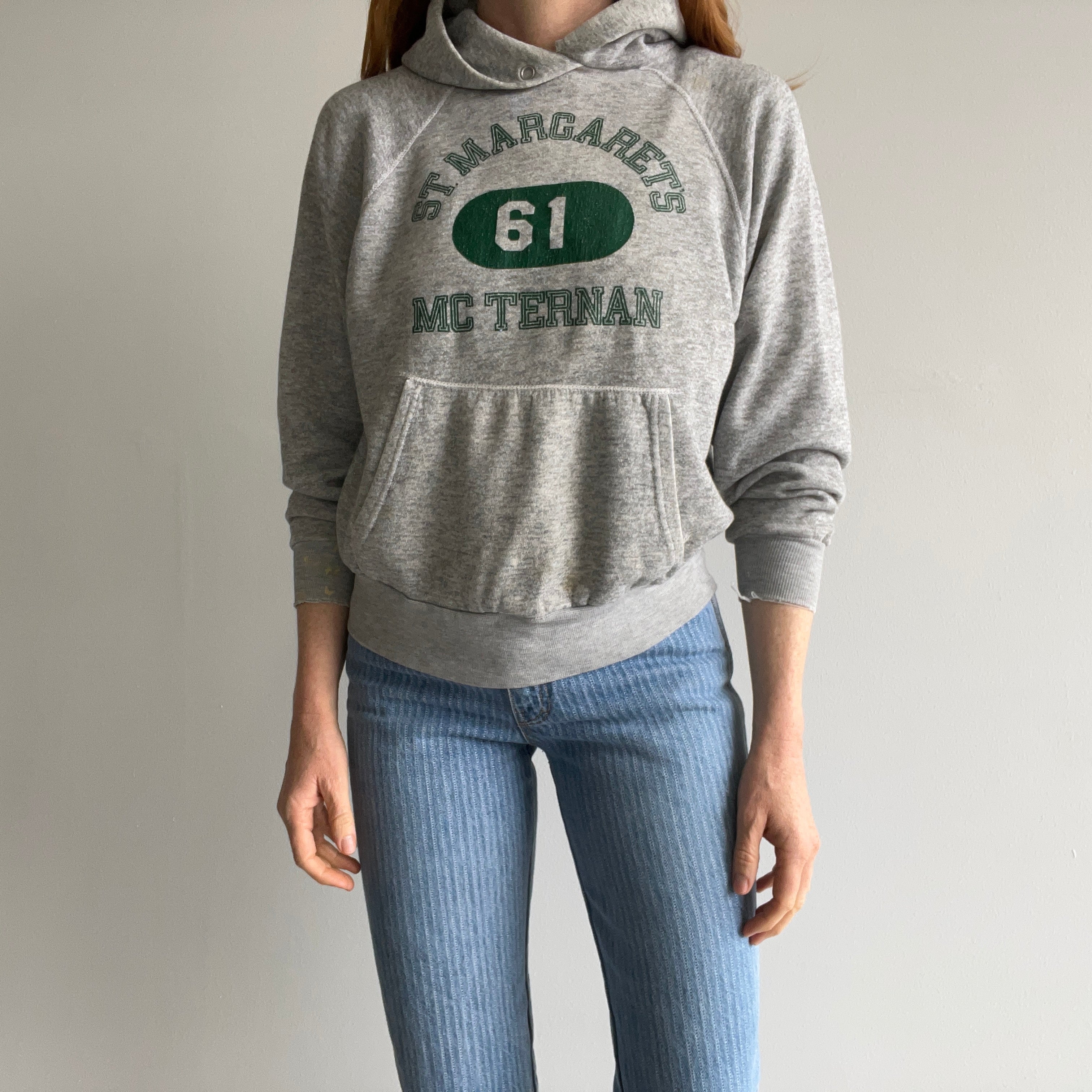 1970/80s St. Margarets McTernan School for Girls Destroyed Thinned Out Hoodie