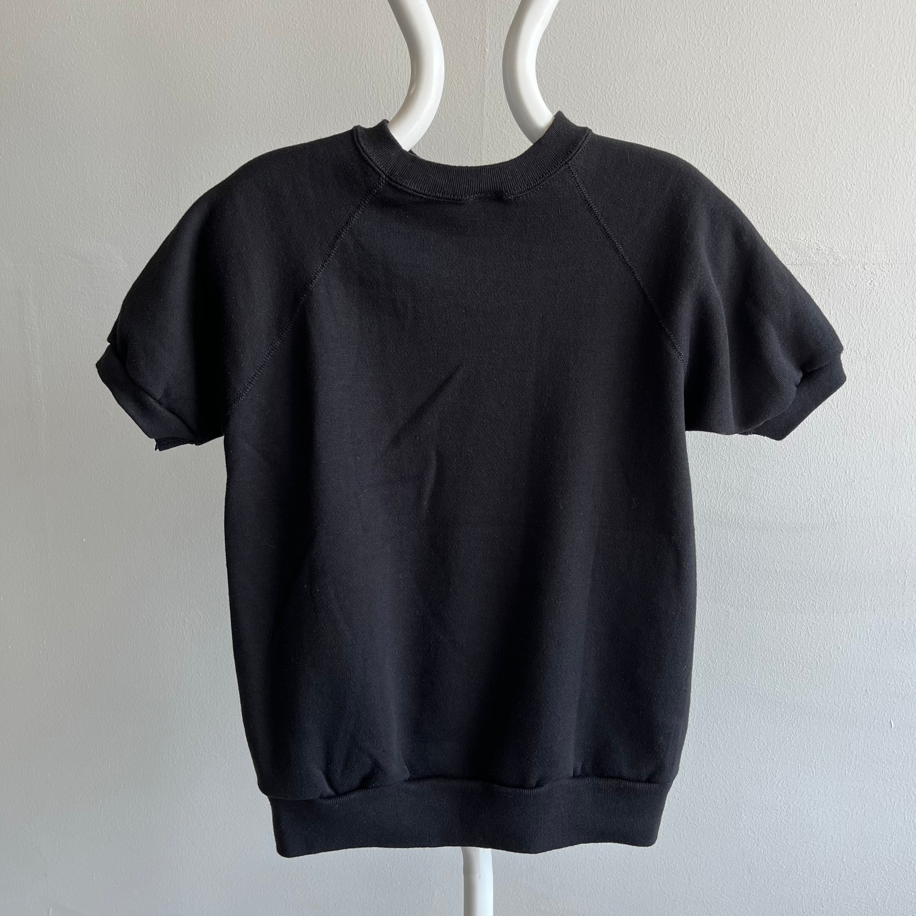 1980s New Old Stock Blank Black Warm Up - Swoon