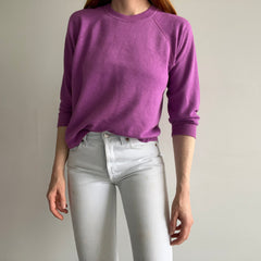 1970s Soft, Thin, Slouchy Purple Raglan