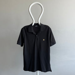 1980s Black Cotton Polo Shirt