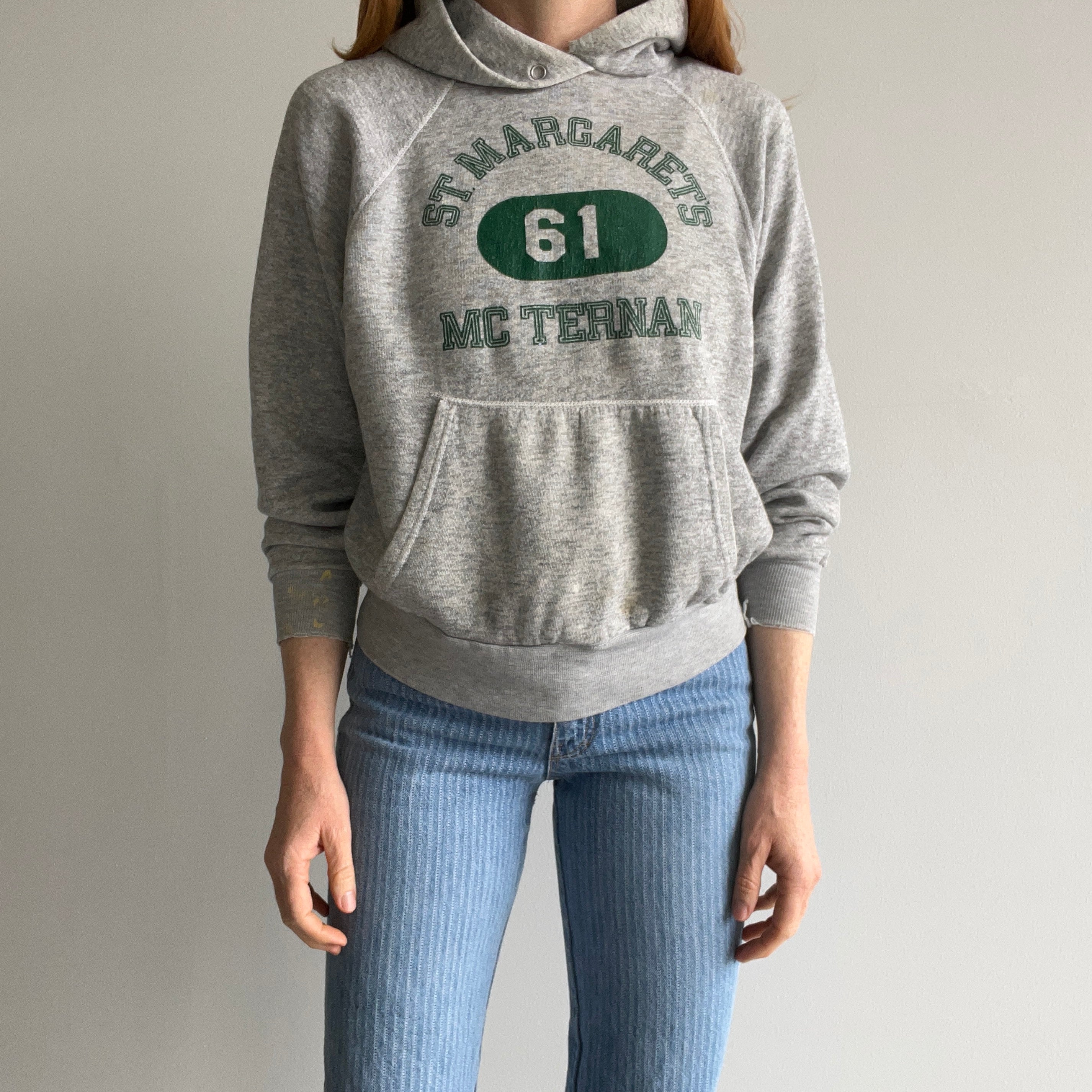 1970/80s St. Margarets McTernan School for Girls Destroyed Thinned Out Hoodie