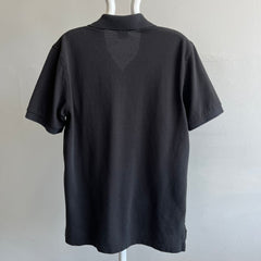 1980s Black Cotton Polo Shirt