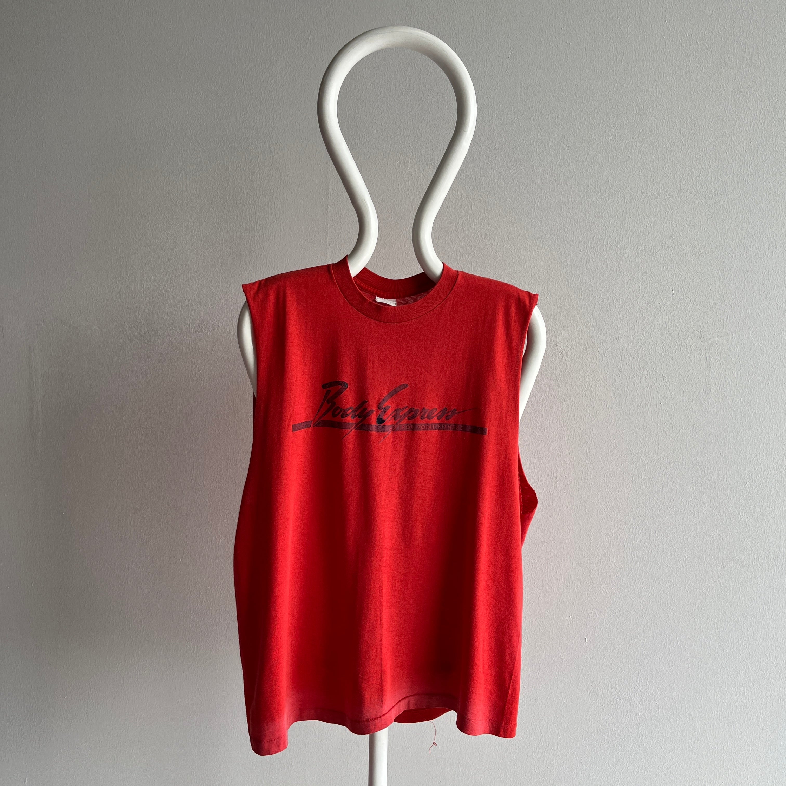 1980s Body Express - For Total Fitness - DIY Sun Faded Tank Top