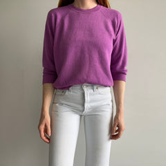 1970s Soft, Thin, Slouchy Purple Raglan