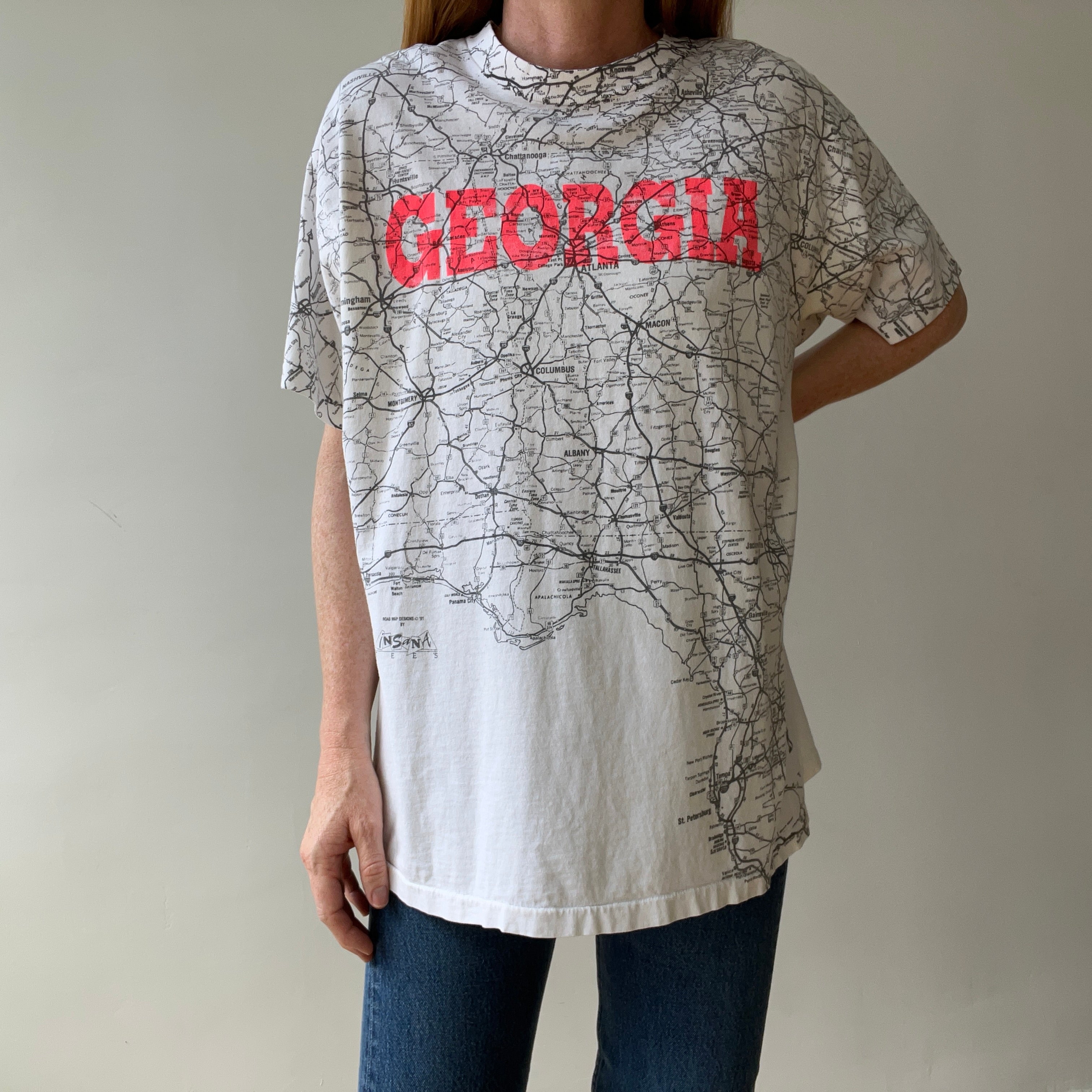 1991 All Over Print Georgia T Shirt