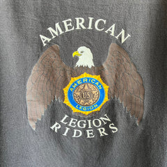 1980s For God And County American Legion Riders Eagle and Patch T-Shirt