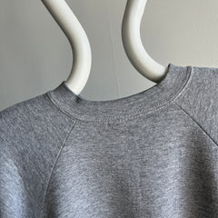 1990s Blank Gray FOTL Easy Breezy Gray Sweatshirt - Great Cut + Staining