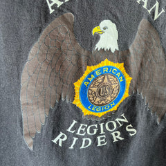 1980s For God And County American Legion Riders Eagle and Patch T-Shirt