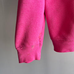 1980s Hot Faded Pink Roses Sweatshirt