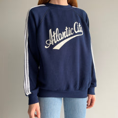 1970s Atlantic City Triple Stripe Warm Up Sweatshirt - Oh My