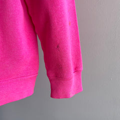 1980s Hot Faded Pink Roses Sweatshirt