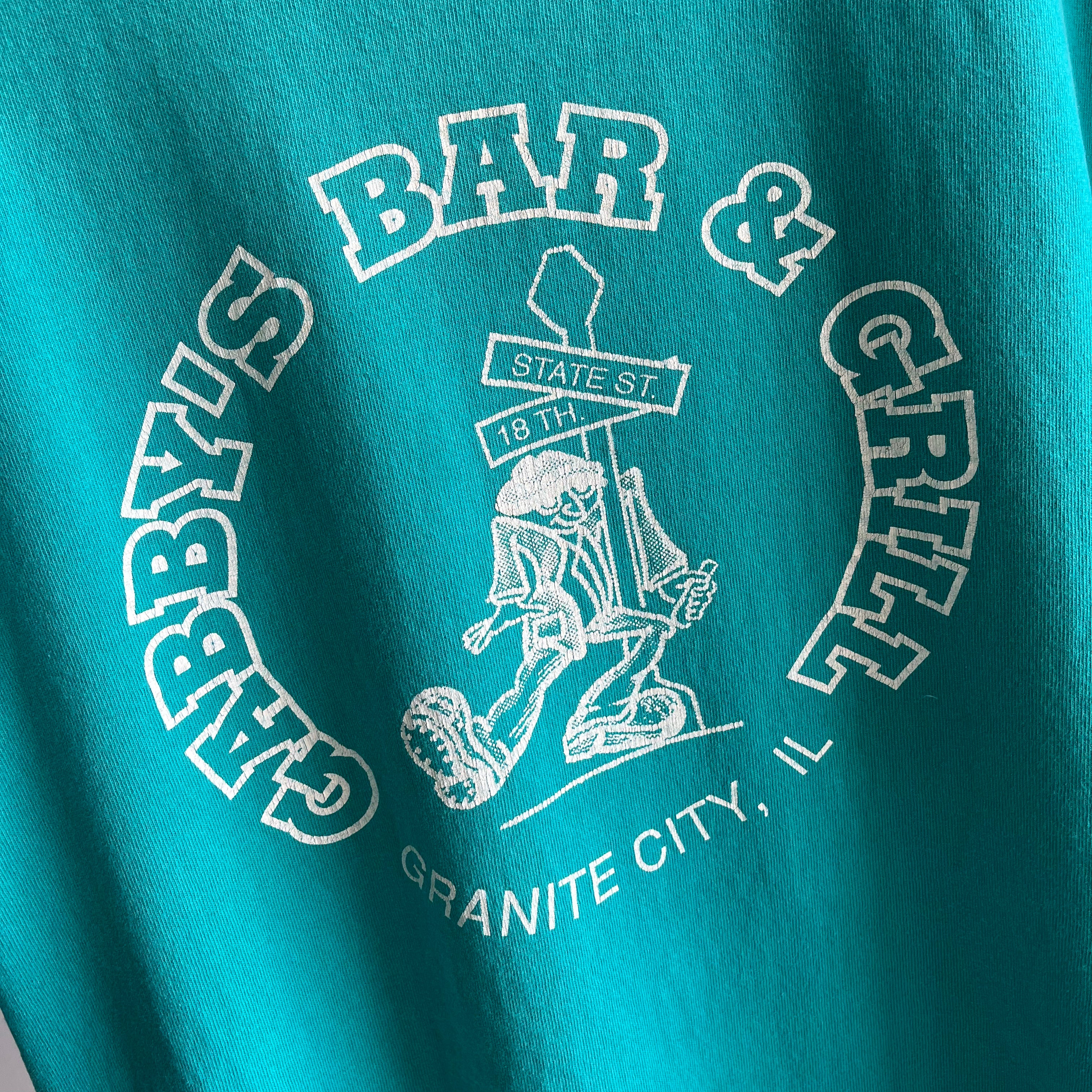 1980s Gabby's Bar and Grill - Granite City, IL - T-Shirt