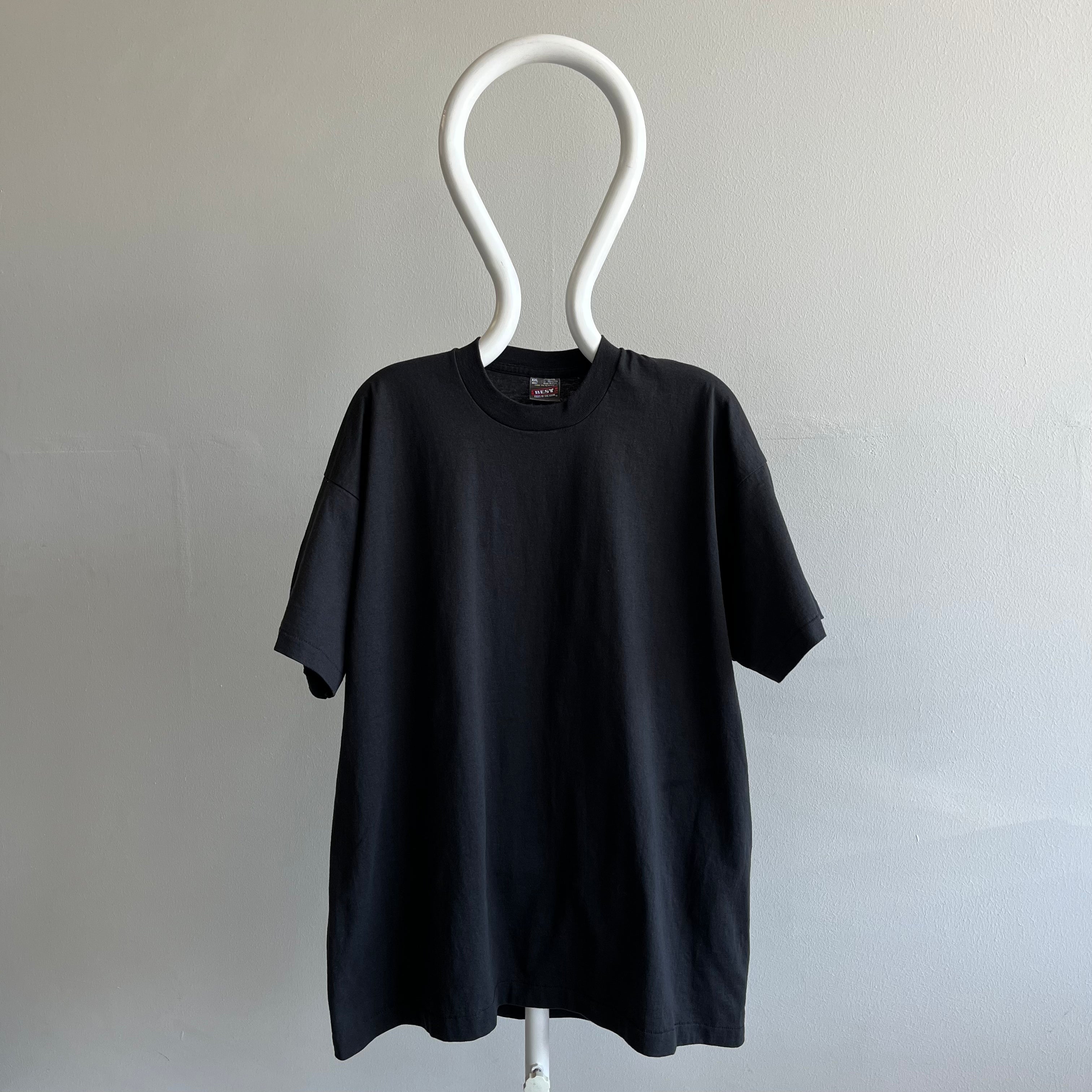 1980s XXXL FOTL Best Blank Black Single Stitch T-Shirt