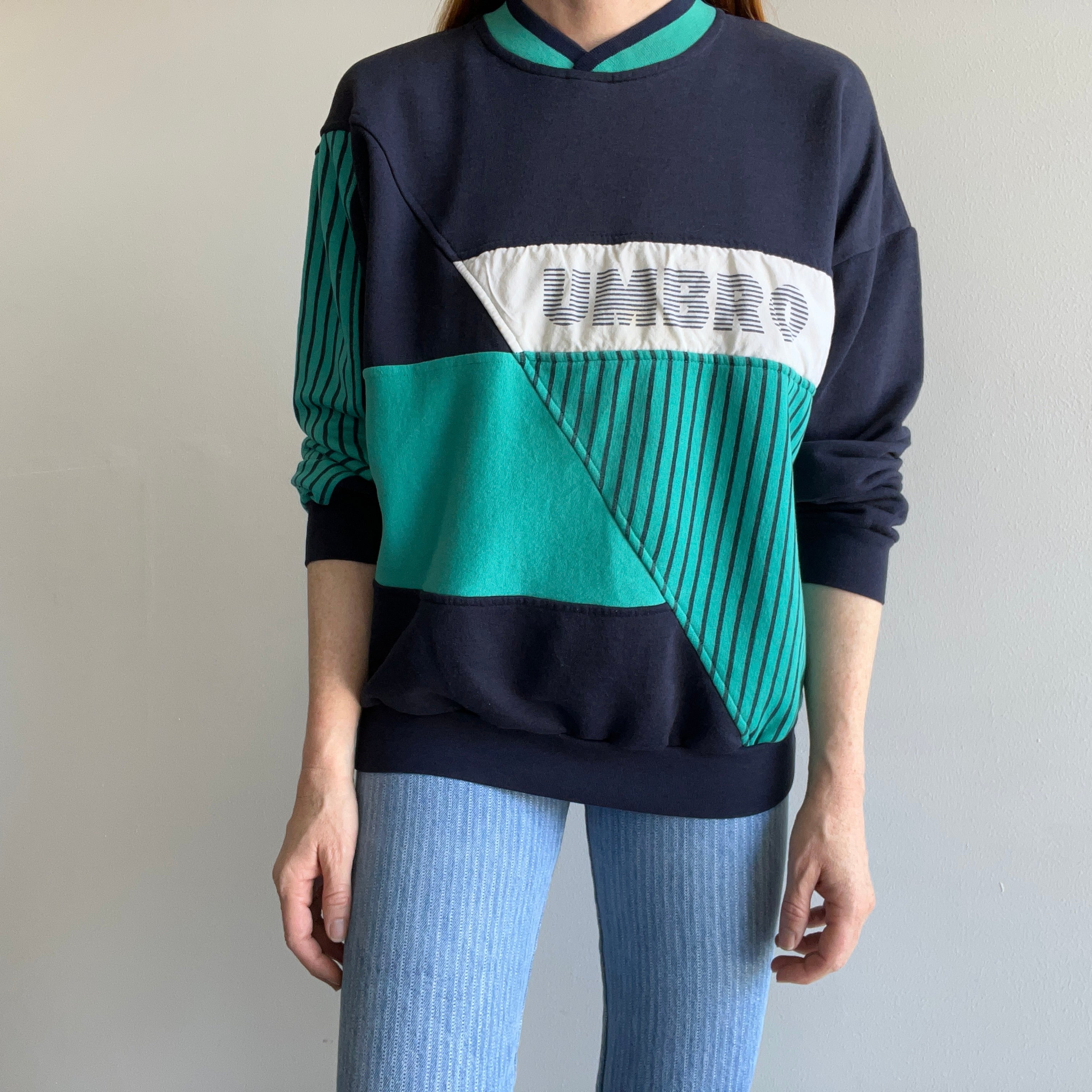 1980s Umbro Sports Color Block Sweatshirt