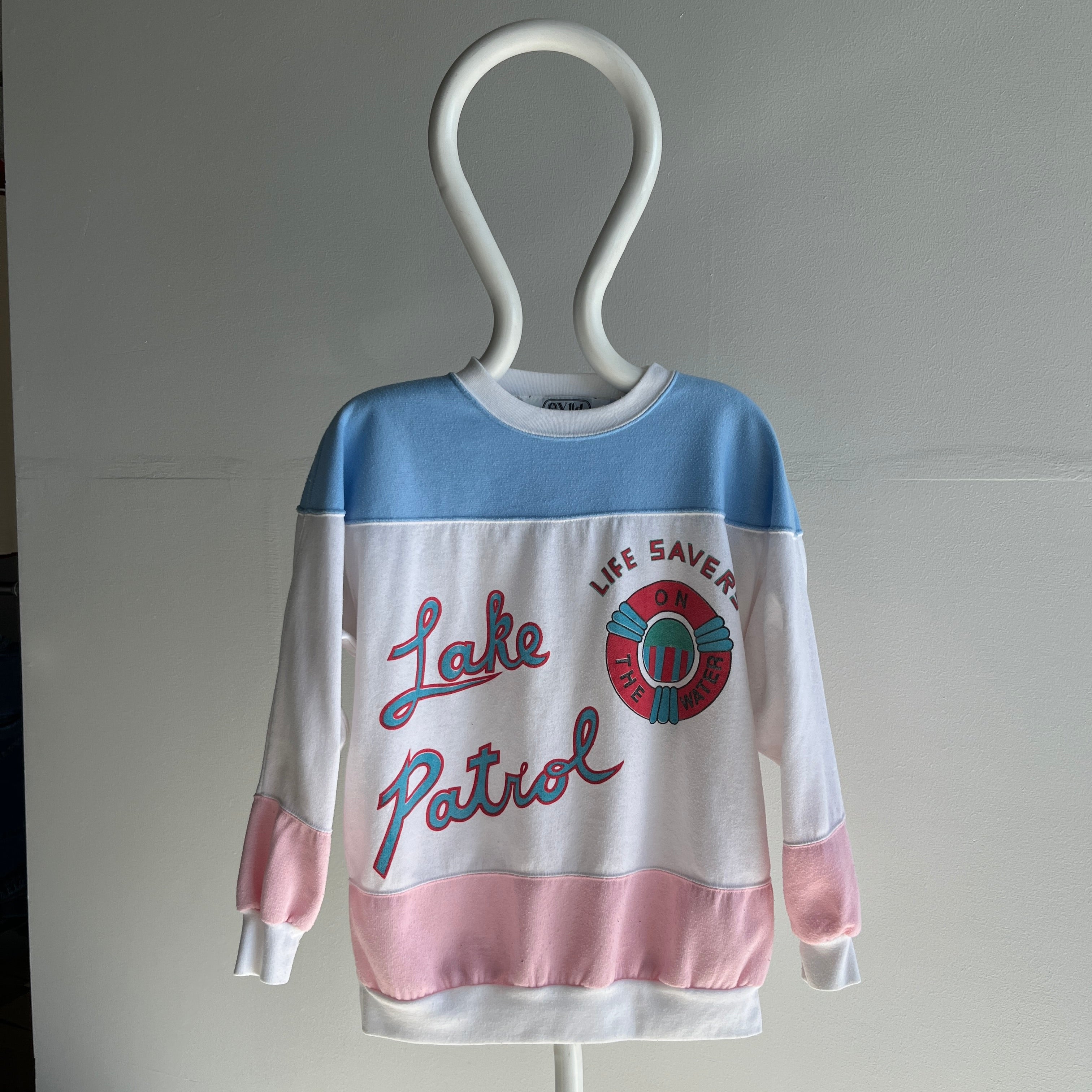 1980s Lake Patrol Life Saver on the Water Sweatshirt