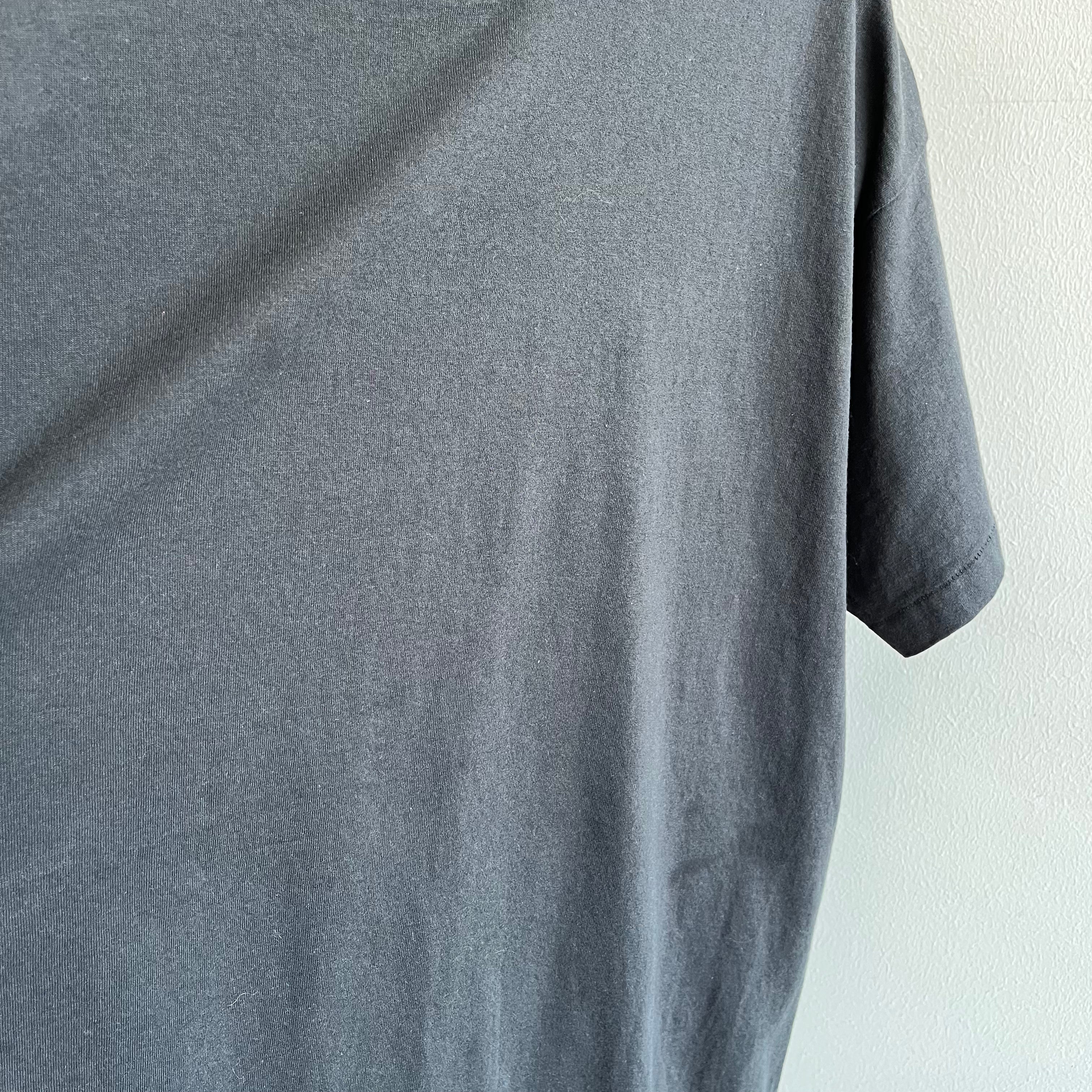 1980s XXXL FOTL Best Blank Black Single Stitch T-Shirt