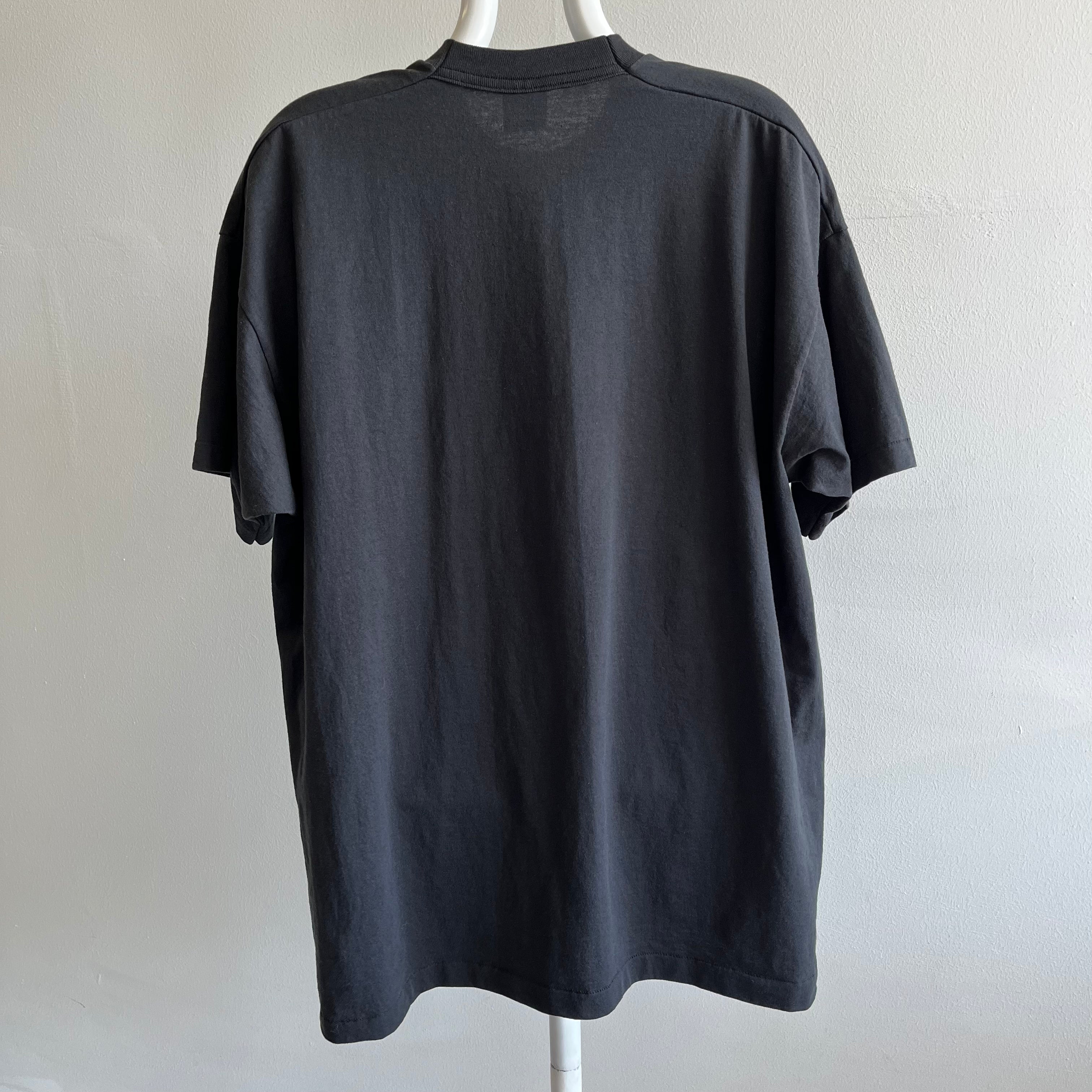 1980s XXXL FOTL Best Blank Black Single Stitch T-Shirt