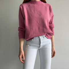 1990s Dusty Rose Blank Sweatshirt by Hanes Her Way