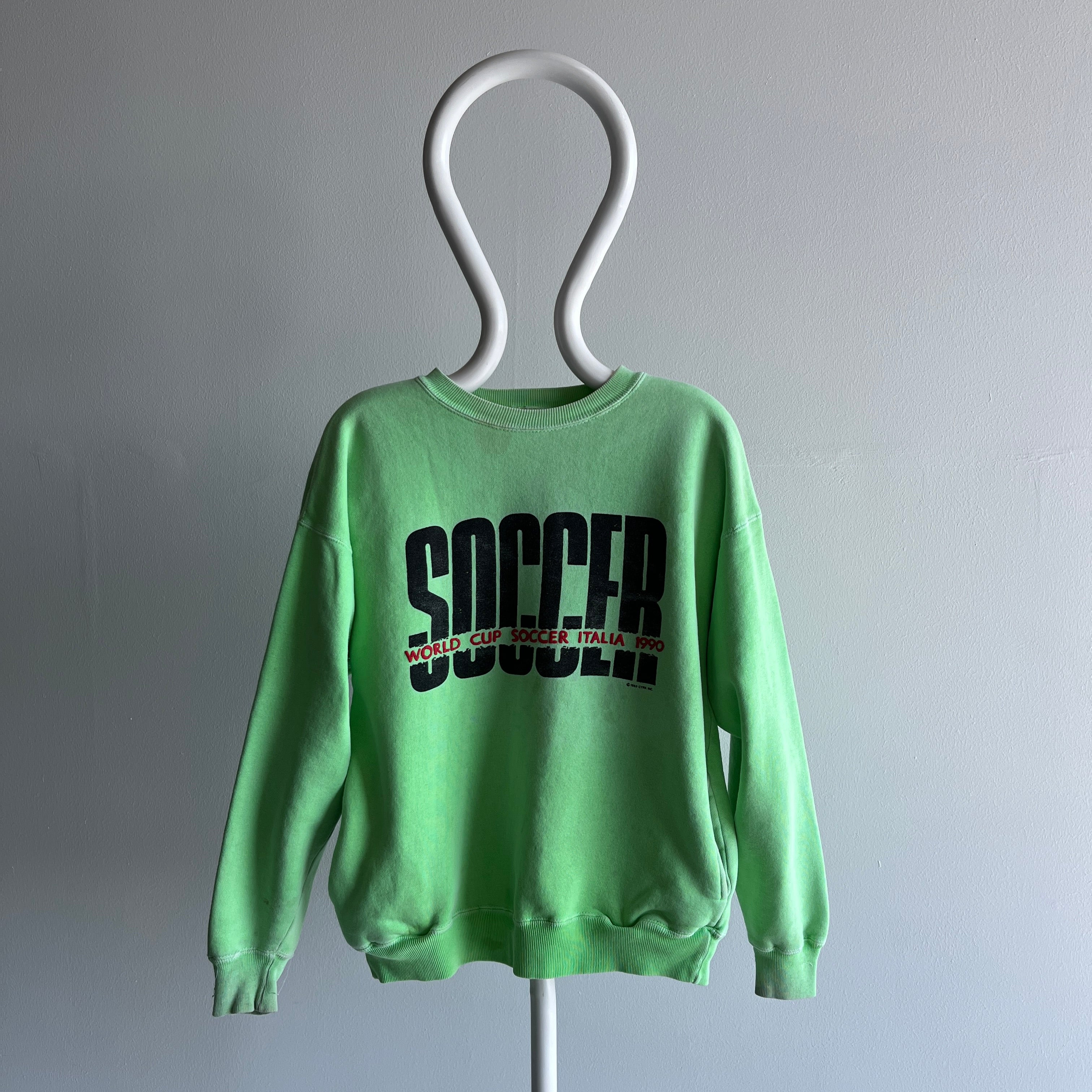 1989/90 World Cup Soccer Italia Front and Back Sweatshirt with Pockets