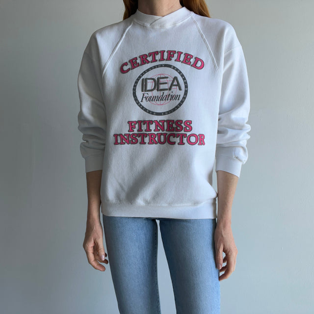 1980s Certified Fitness Instructor "Setting the Standards for Fitness" Sweatshirt