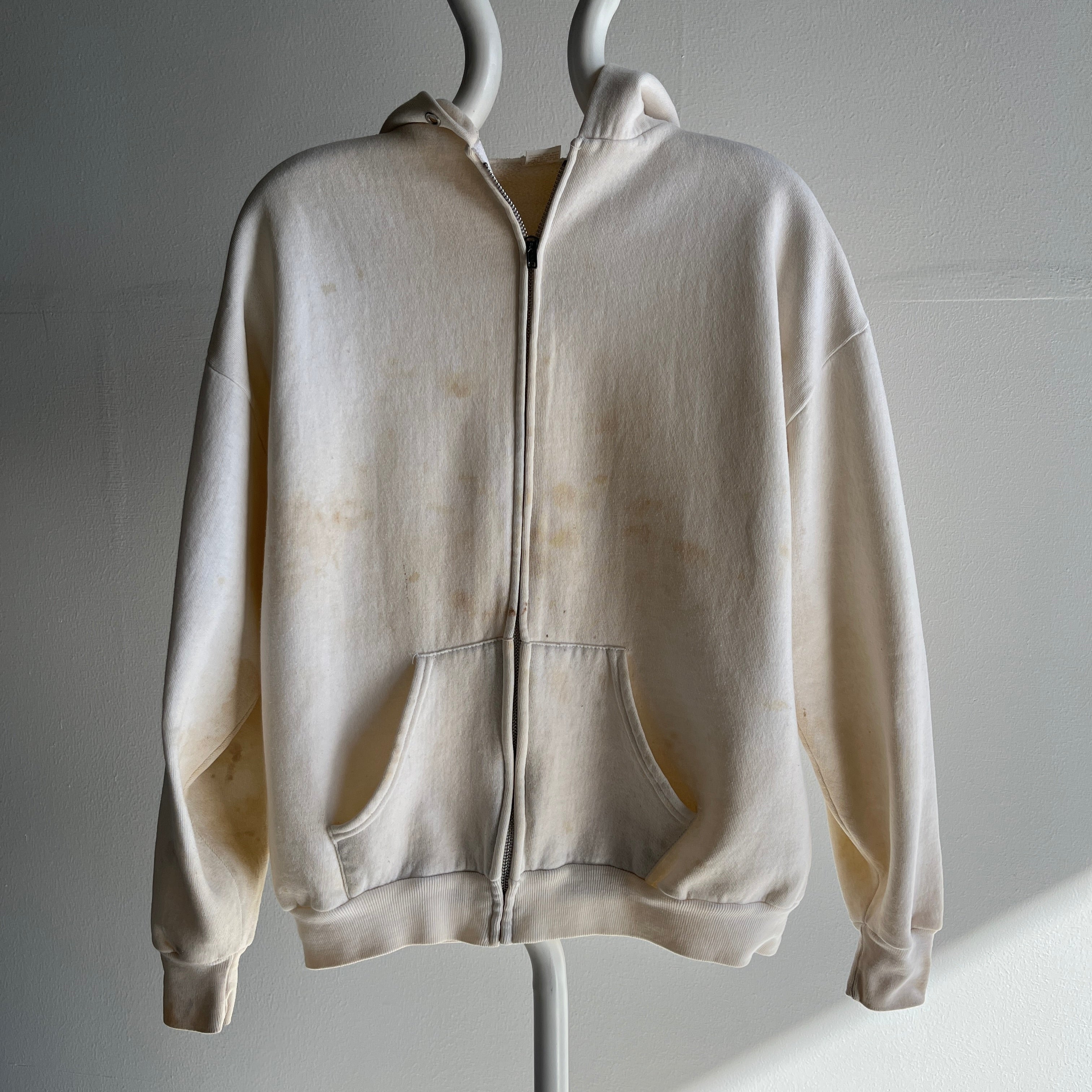 1970s Rotten Formerly White Zip Up Hoodie by Sportswear