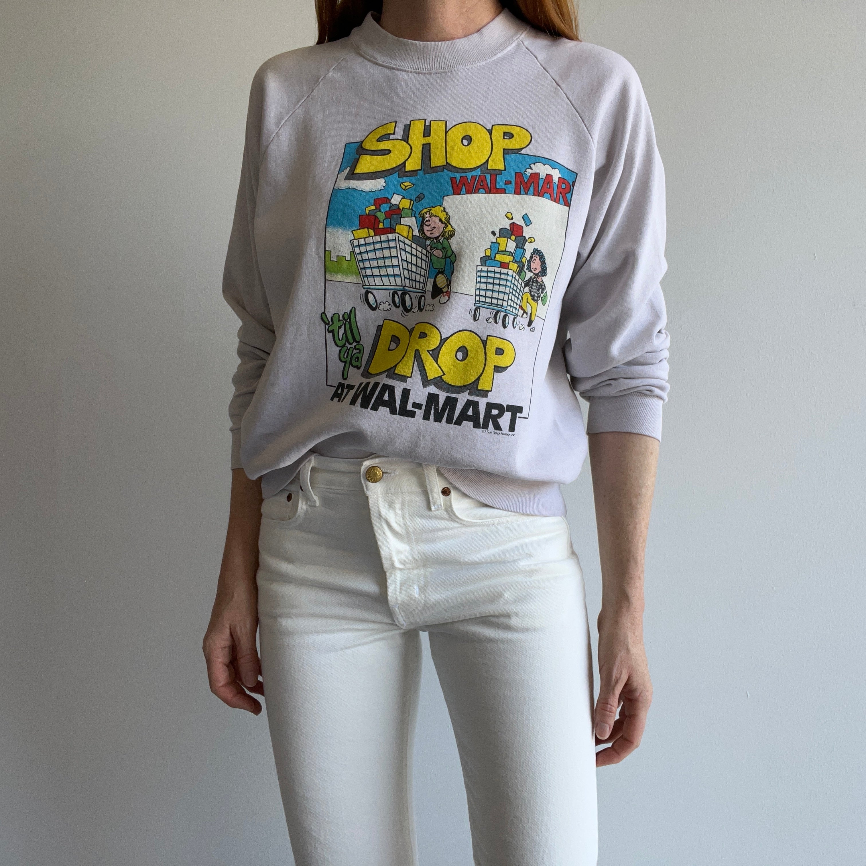 1980s Wal-Mart Shop Til You Drop Sweatshirt - OMG