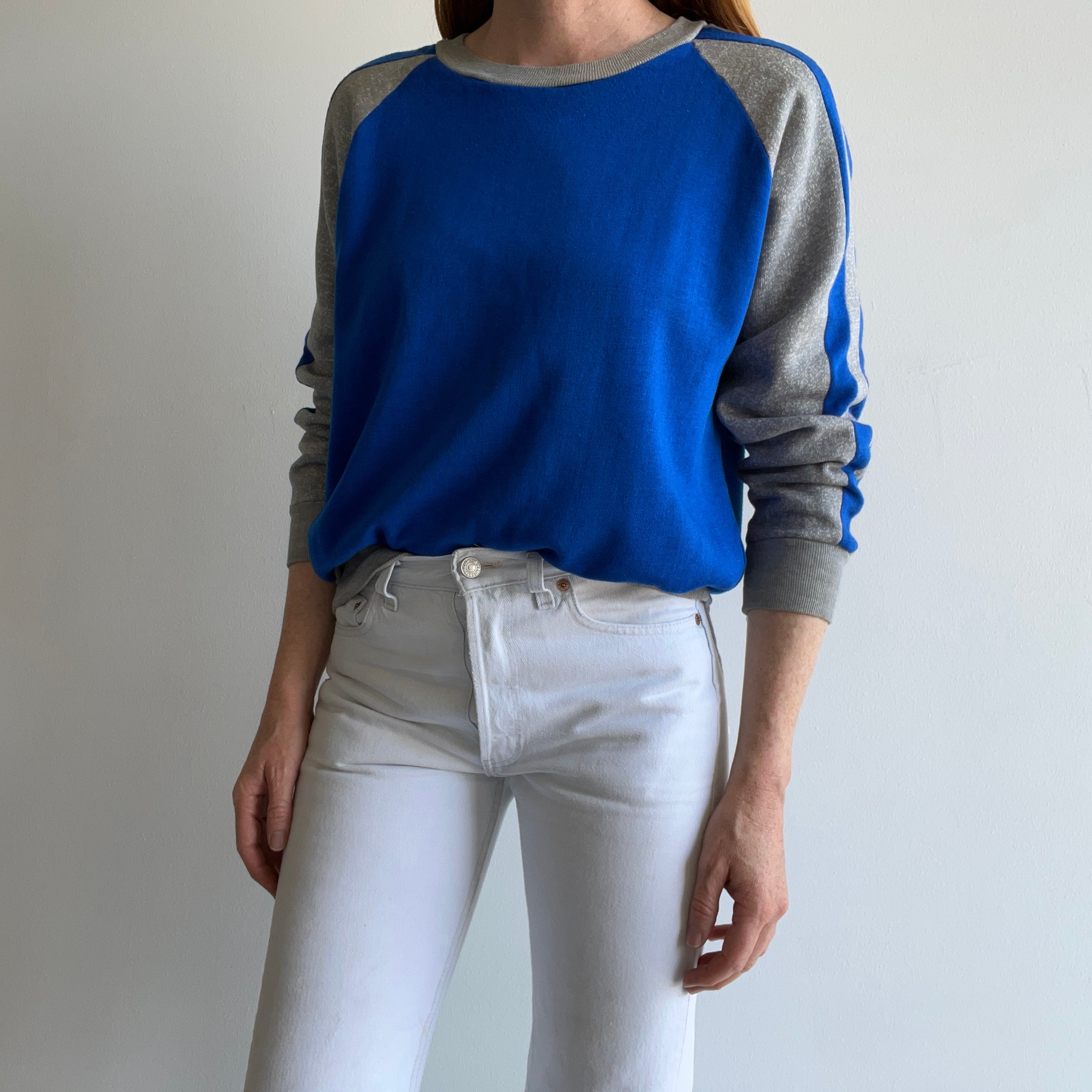 1970s Two Tone Epic Super Soft and Slouchy Sweatshirt