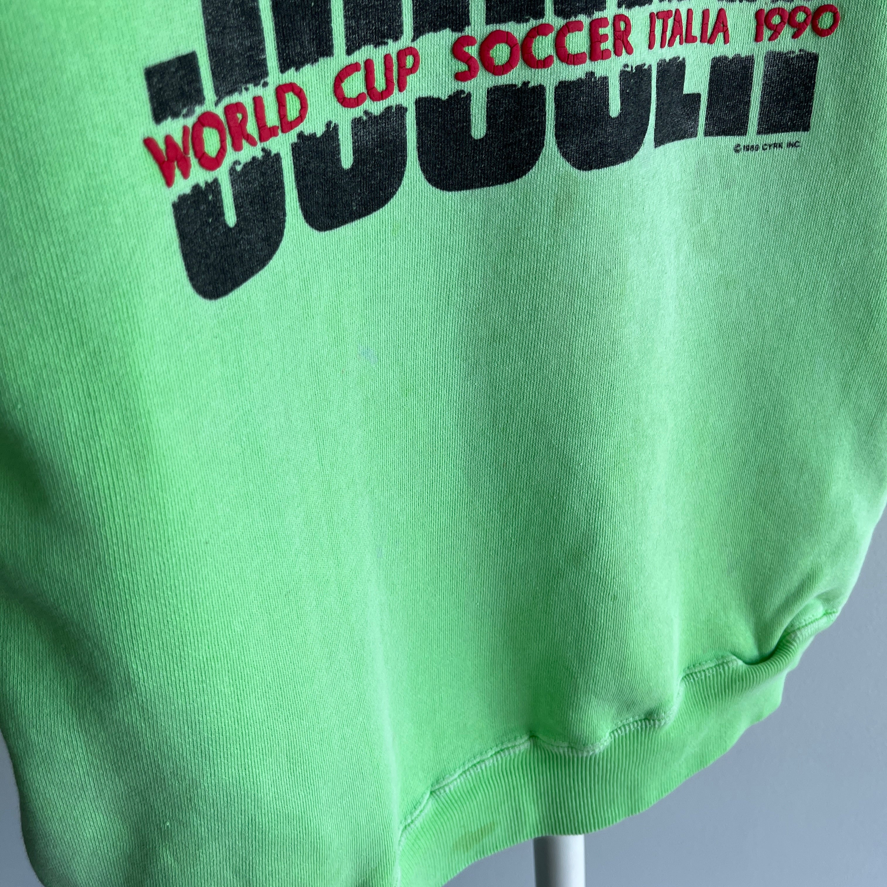 1989/90 World Cup Soccer Italia Front and Back Sweatshirt with Pockets