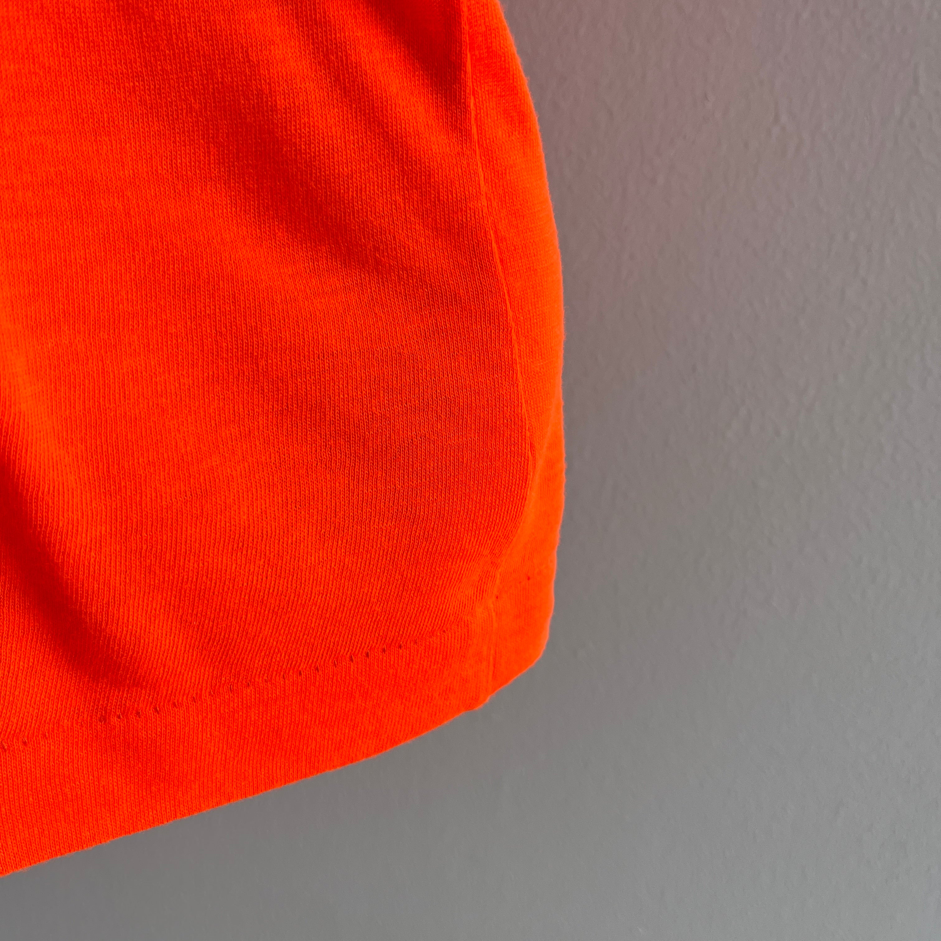 1970/80s SUPER slouchy Hot Neon Orange Pocket T-Shirt