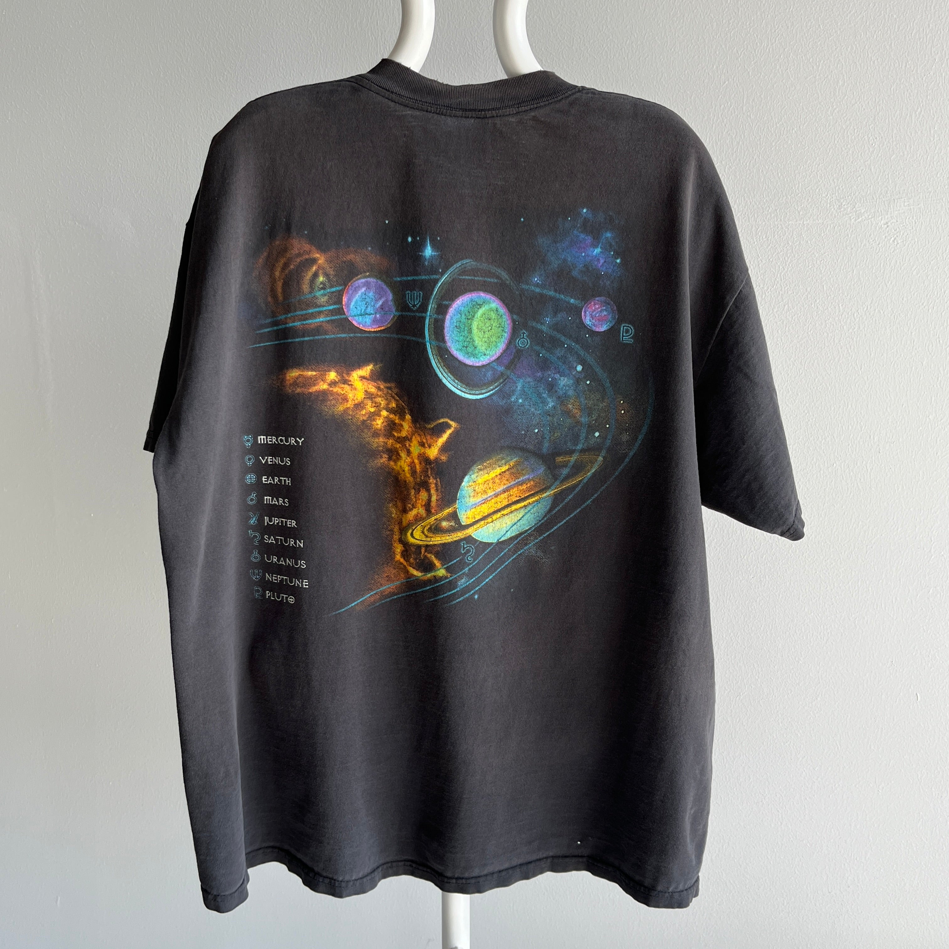 1990/2000s Smithsonian Institution - Natural History Museum Solar System Super Rad T-Shirt - THE. BACK SIDE!!!