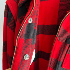 1970s Buffalo Plaid Wool Hunting Jacket without Lining - WOWOWOW