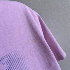 1980s Monterey California Faded Lilac/Pink Cotton T-Shirt