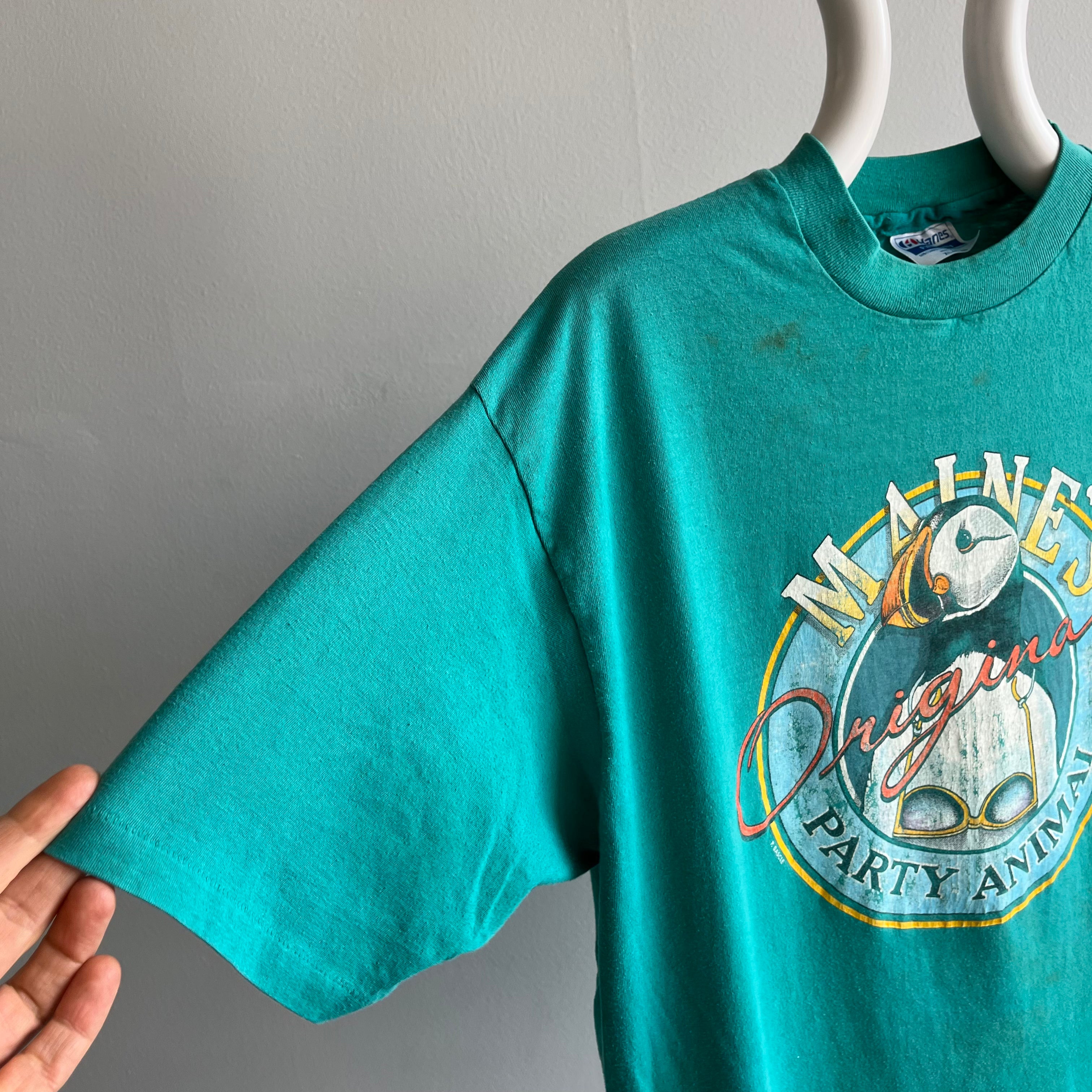 1987 Maine's Original Party Animal - Stained T-SHirt