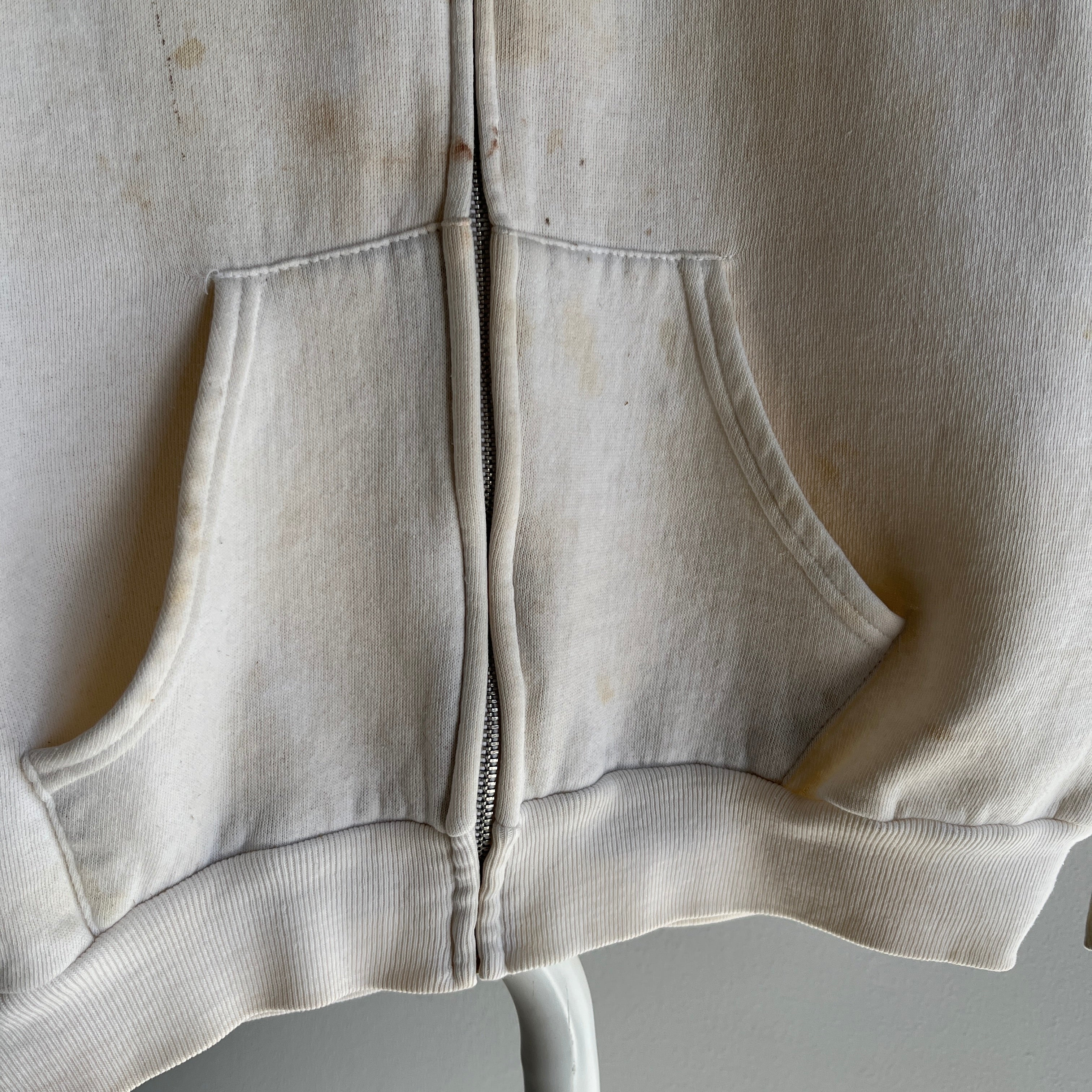 1970s Rotten Formerly White Zip Up Hoodie by Sportswear