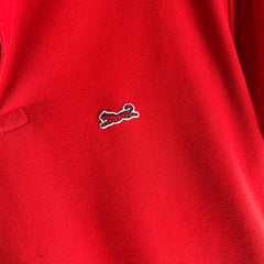 1980s Le Tigre Nail Polish Red Polo Shirt