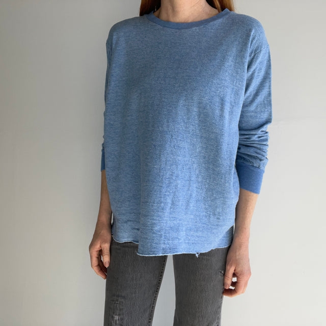 1970s Duofold Heather Blue Soft and Cozy Long Johns Thermal