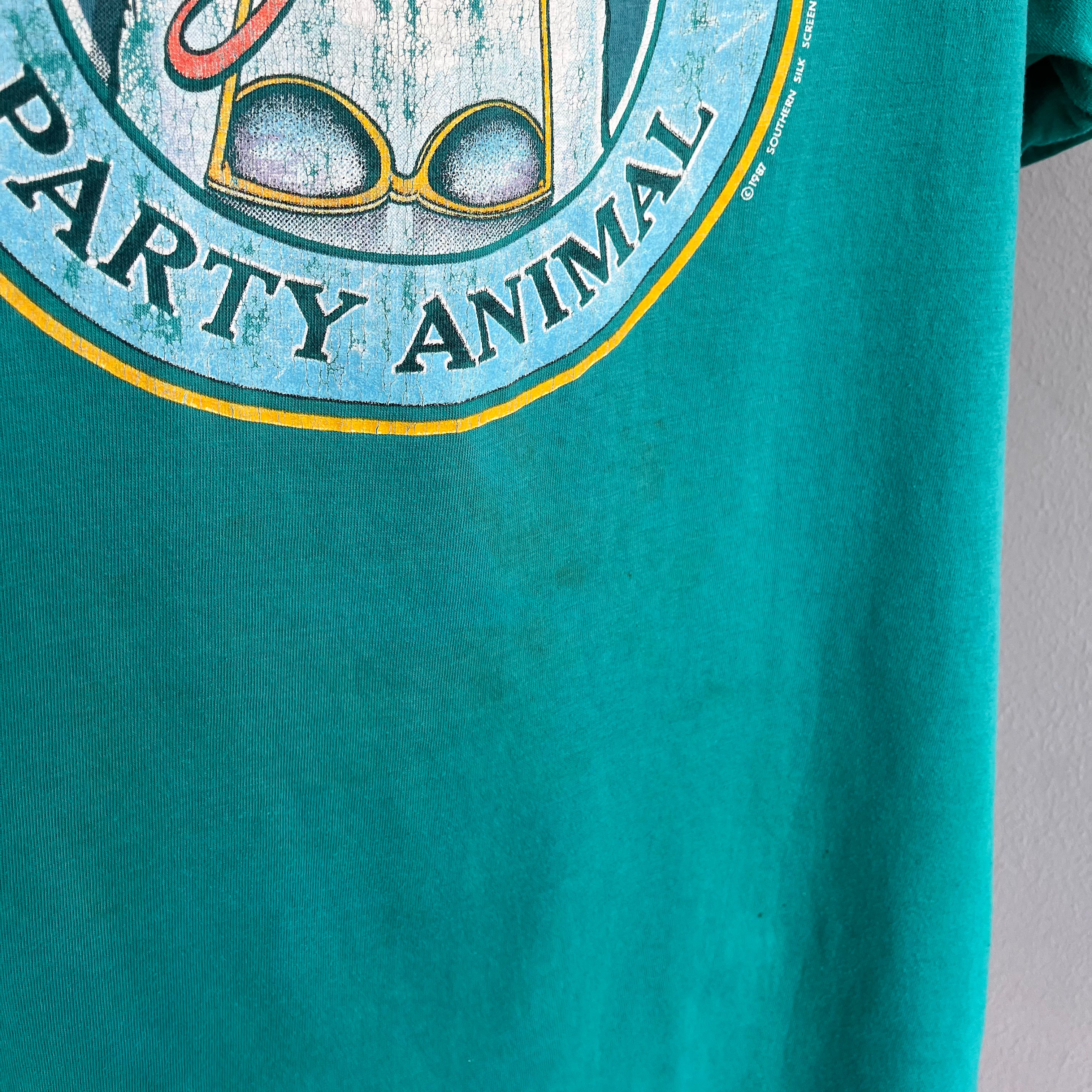1987 Maine's Original Party Animal - Stained T-SHirt