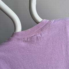 1980s Monterey California Faded Lilac/Pink Cotton T-Shirt